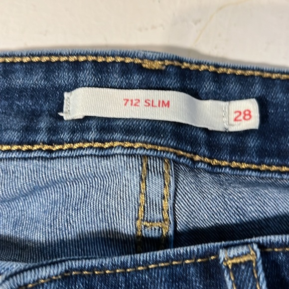 Levi’s 712 Slim Size 28 Blue Jeans Levi - Picture 5 of 12